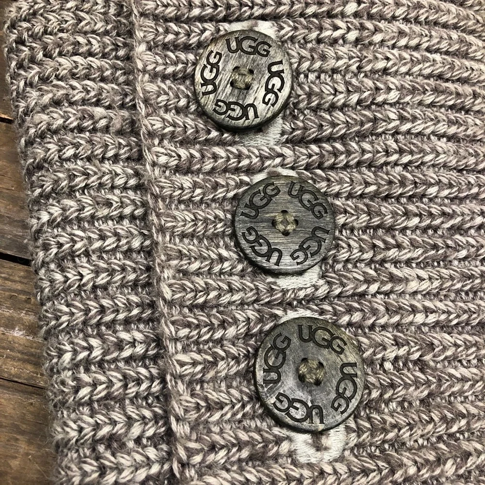 UGG Classic Cardi Boots Size 7 Grey Wool Sheepskin